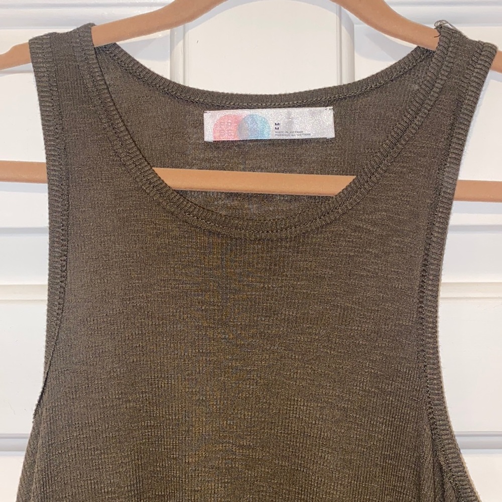 Free People Beach Women’s Medium Olive Ribbed Dres